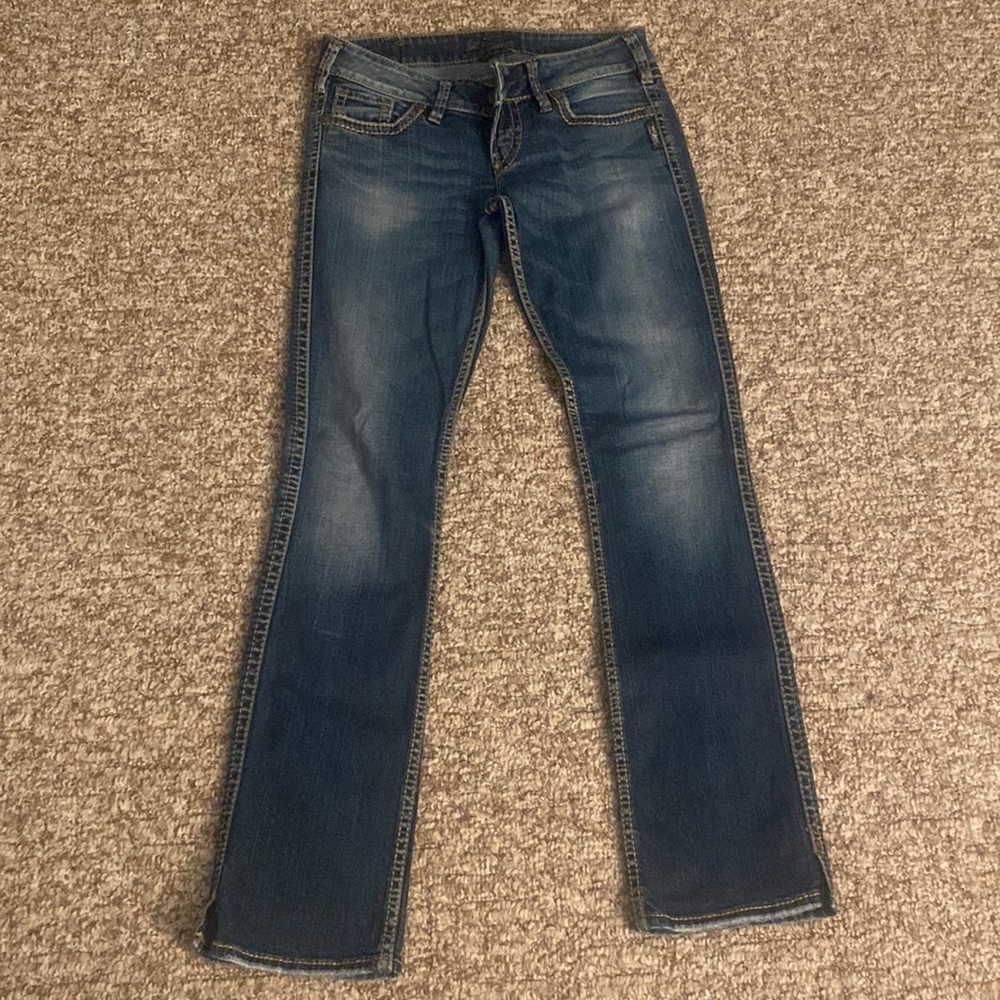 Silver Jeans McKenzie 28 x 32 Straight/Boot Cut,Classic “S” Pocket